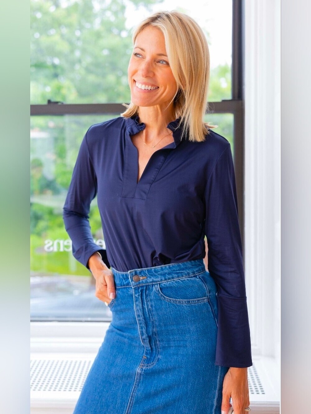 Dudley Stephens | The Pheasant Lane Tunic In Navy Size XS